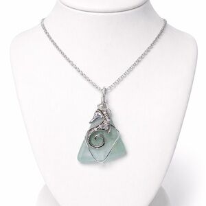 Seahorse sea glass necklace